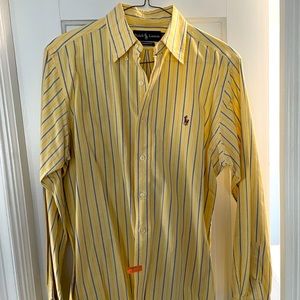 Polo Ralph Lauren Oxford button down.  Neck size is 15.5 and sleeves are 34/35.
